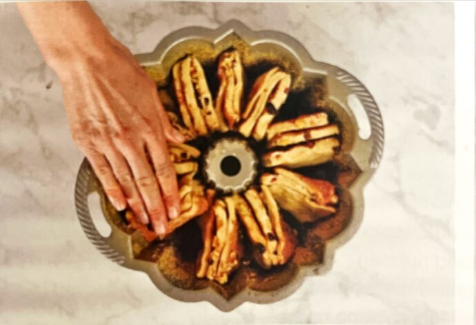 Pull apart bread in a Bundt pan. 